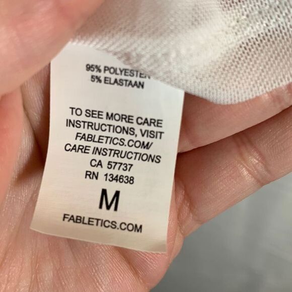 Fabletics Peach & White Mesh Athletic Workout Tank Top - Picture 7 of 7